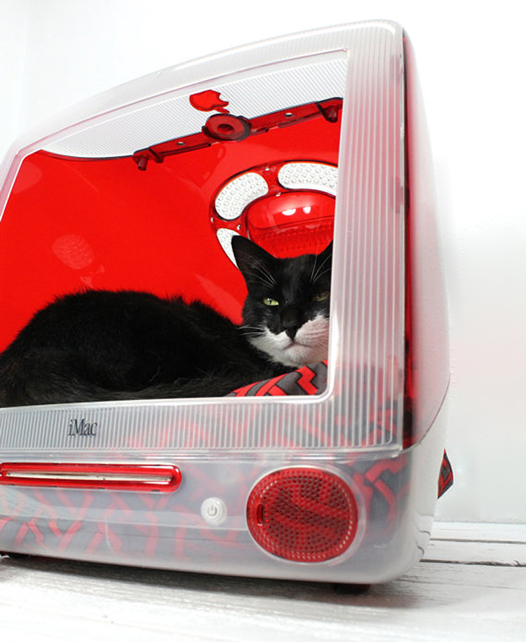 猫もMacが大好きにゃ！ 古いiMacをキャットベッドにDIY | DIYer(s